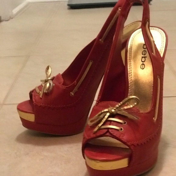Bebe Peeptoe Sling Pumps - Picture 2 of 8